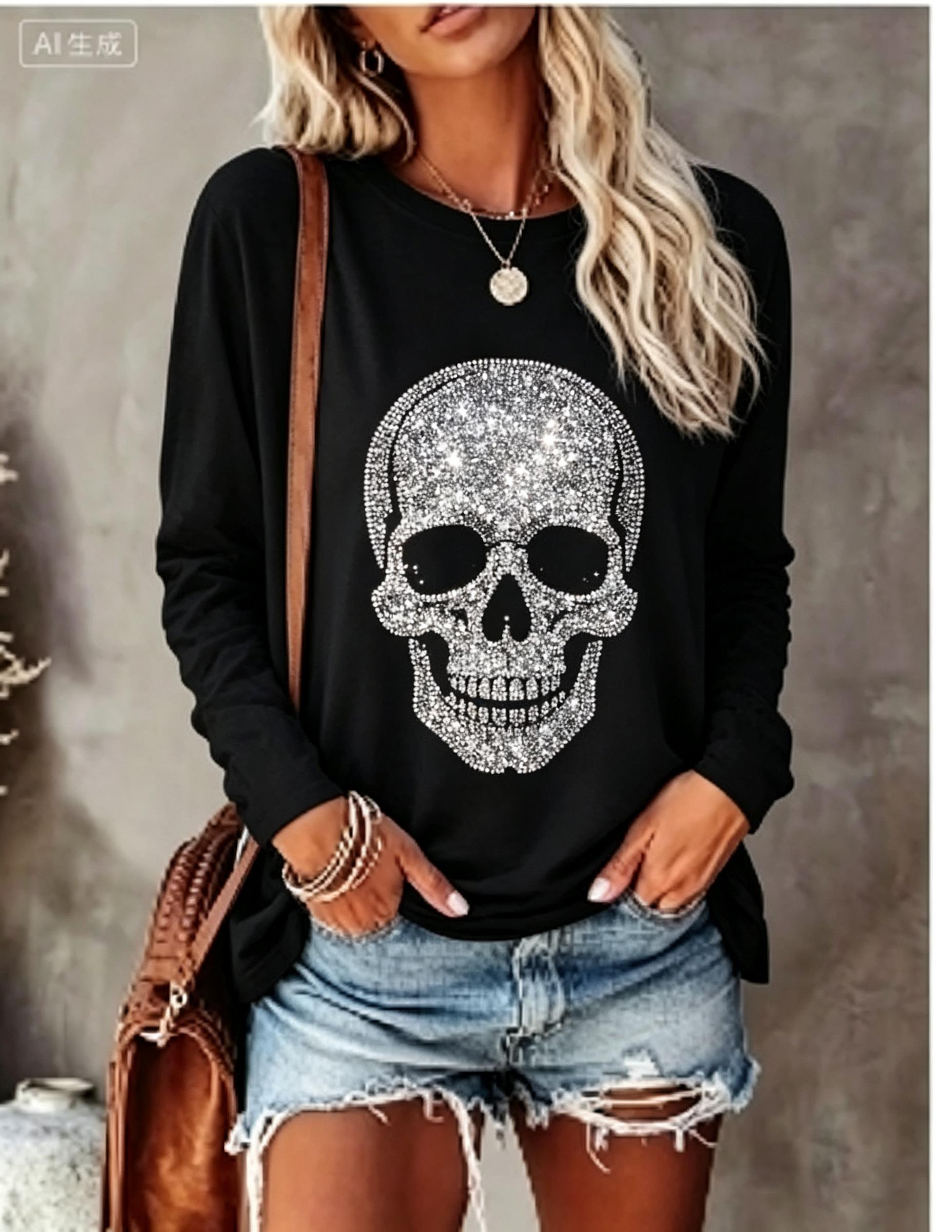Winter Clothing For Women - Camiseta Feminina de Manga Longa com
