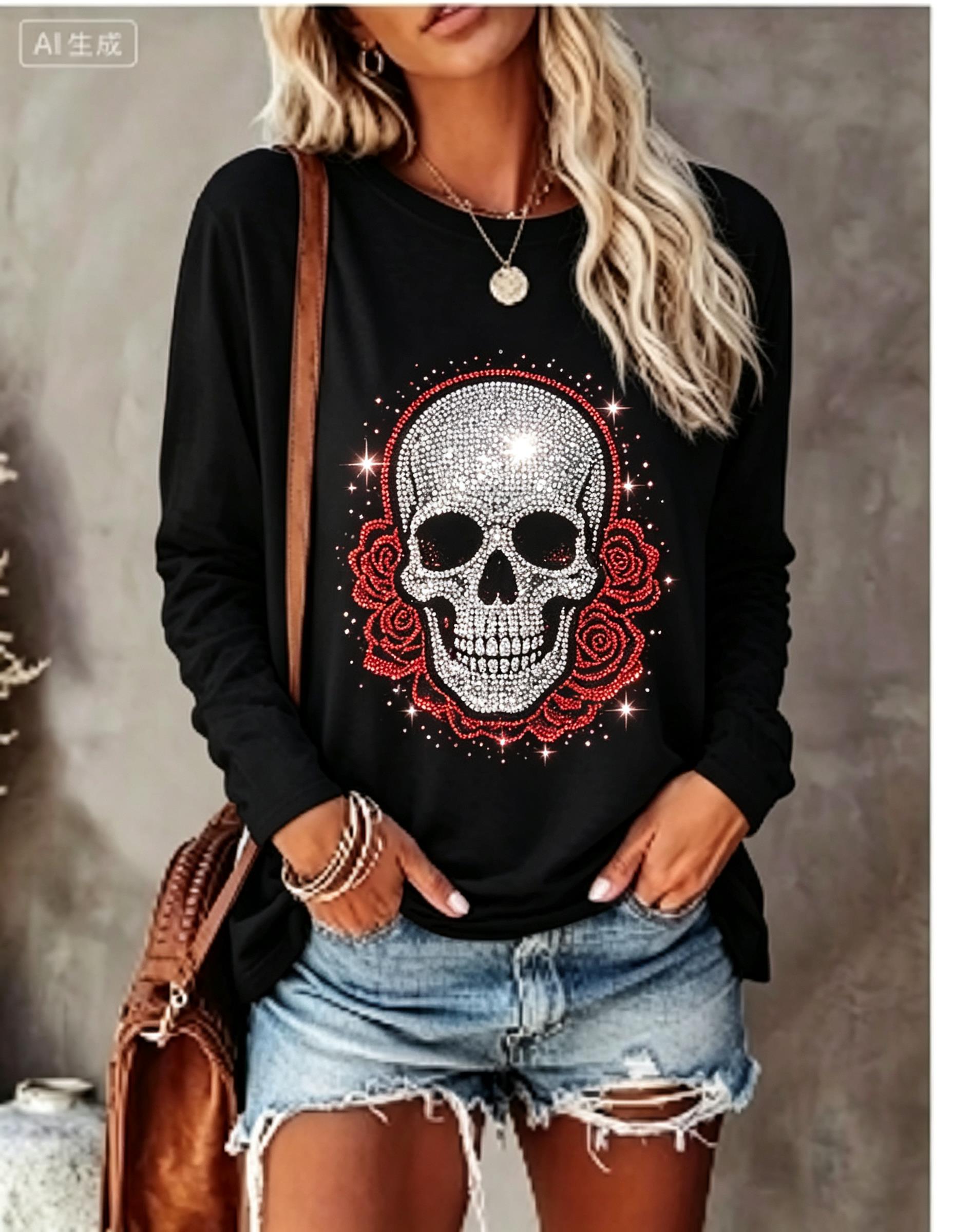 Camiseta Feminina de Manga Lon - Winter Clothing For Women avaliação e preço