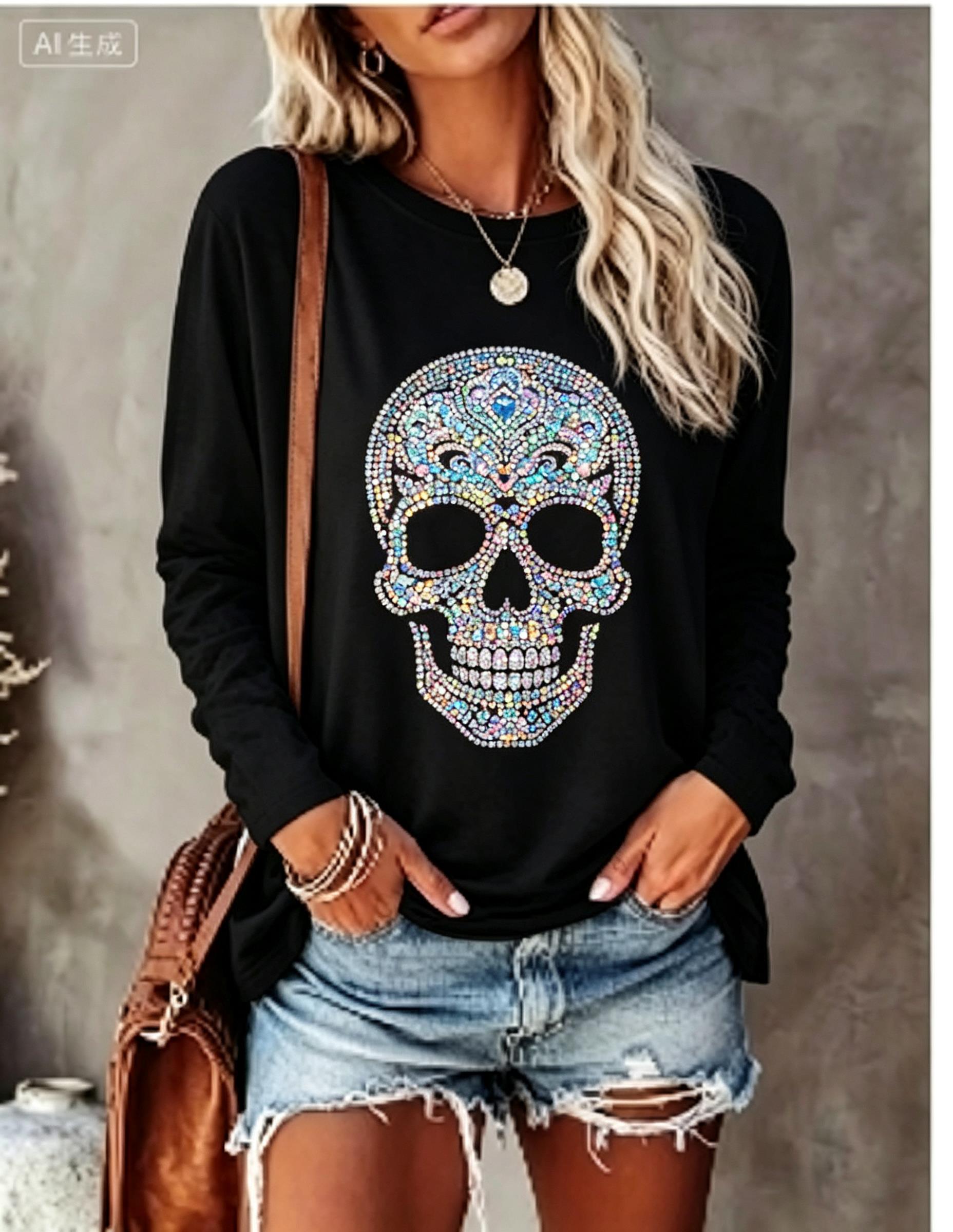 Camiseta Feminina de Manga Lon - Winter Clothing For Women avaliação e preço