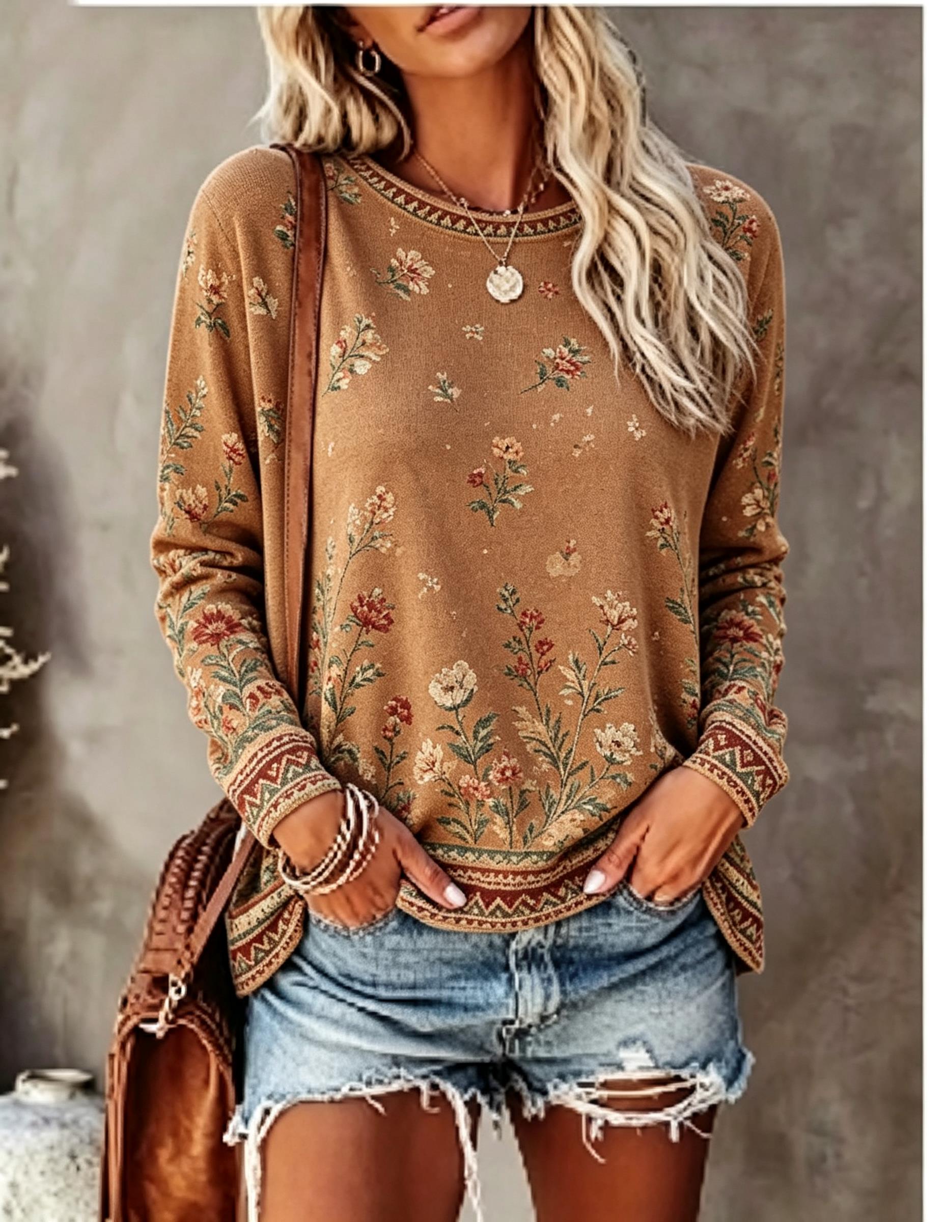 Camiseta feminina de manga com - Winter Clothing For Women avaliação e preço